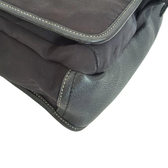 COACH - F05300 Black Nylon Leather Shoulder Bag - Picture 5 of 10